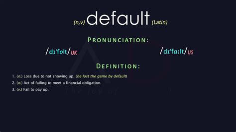 default in English .